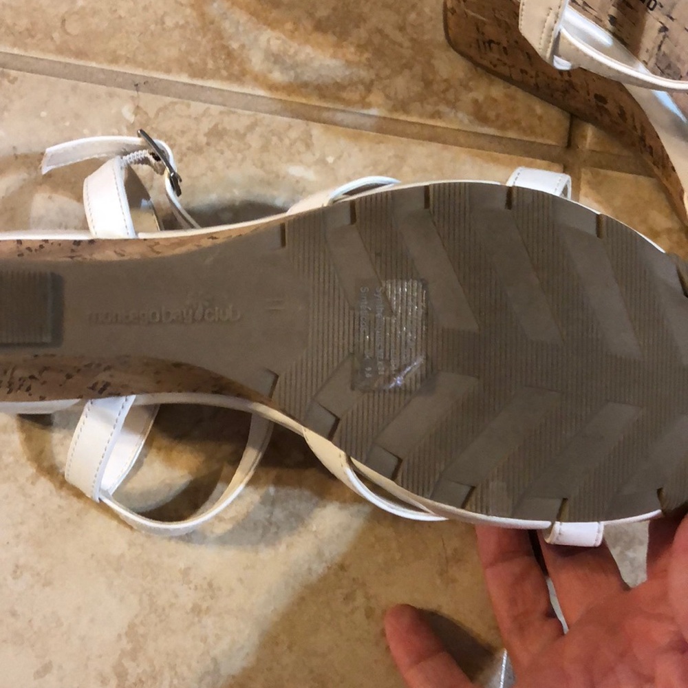 White Strapy Wedges - Picture 2 of 3